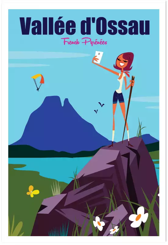 Vallee d'Ossau - affiche pyrénées