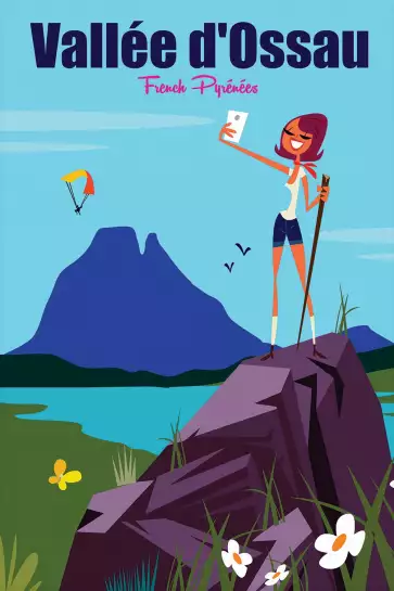 Vallee d'Ossau - affiche pyrénées