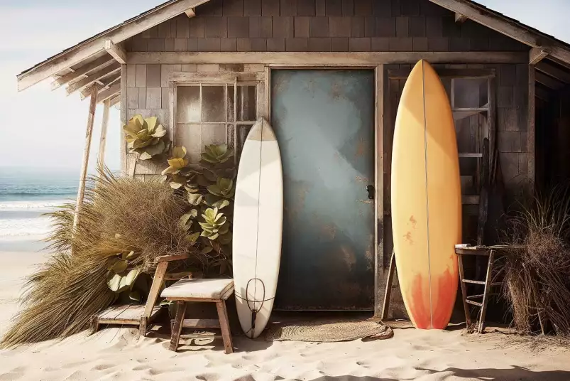 Maison de plage - affiche mer et plage
