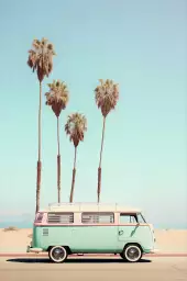 Van sur Venice beach - affiche paysage mer