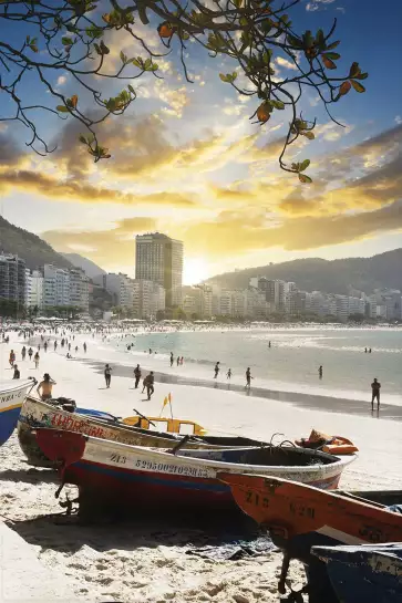 Vue sur Rio de Janeiro - affiche mer et plage