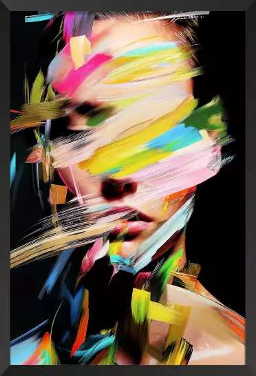 Visage en couleurs - affiche pop art