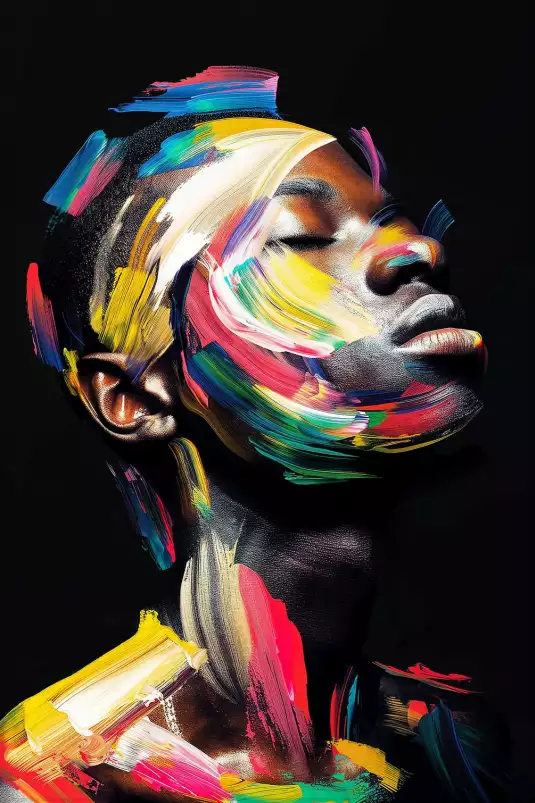 Visage de l'âme - affiche pop art