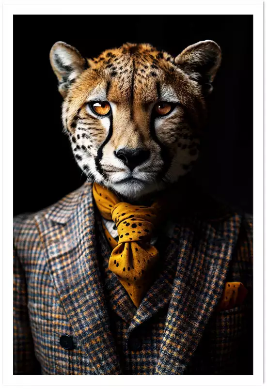 Guepard wild suits - tableau animaux habillés