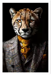 Guepard wild suits - tableau animaux habillés