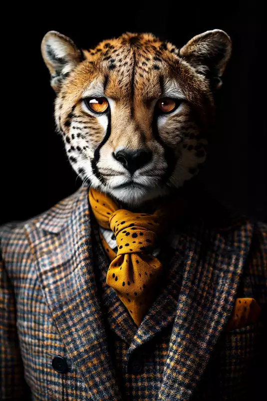 Guepard wild suits - tableau animaux habillés