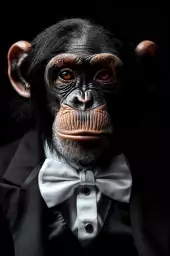 Chimpanzé wild suits - tableau animaux habillés Chimpanzé wild suits - tableau animaux habillés