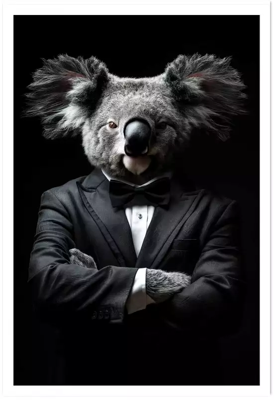 Koala wild suits - tableau animaux habillés Koala wild suits - tableau animaux habillés