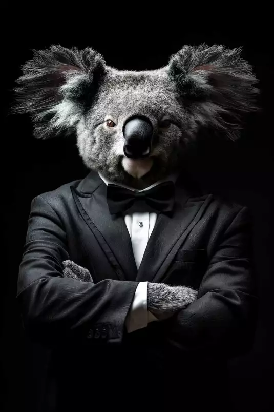 Koala wild suits - tableau animaux habillés