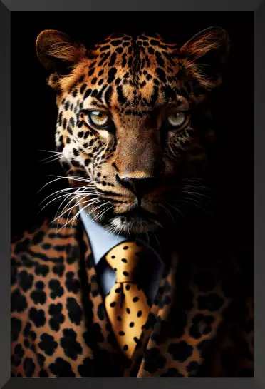 Léopard wild suits - tableau animaux habillés
