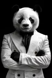 Panda wild suits - tableau animaux habillés