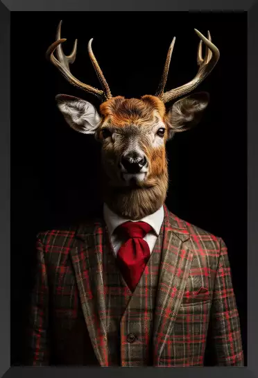 Cerf wild suits - tableau animaux habillés