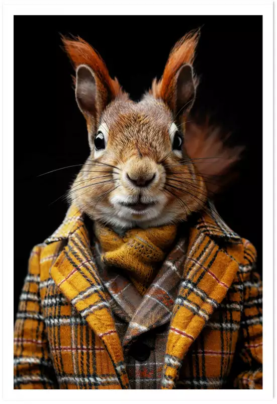 Ecureuil wild suits - tableau animaux habillés