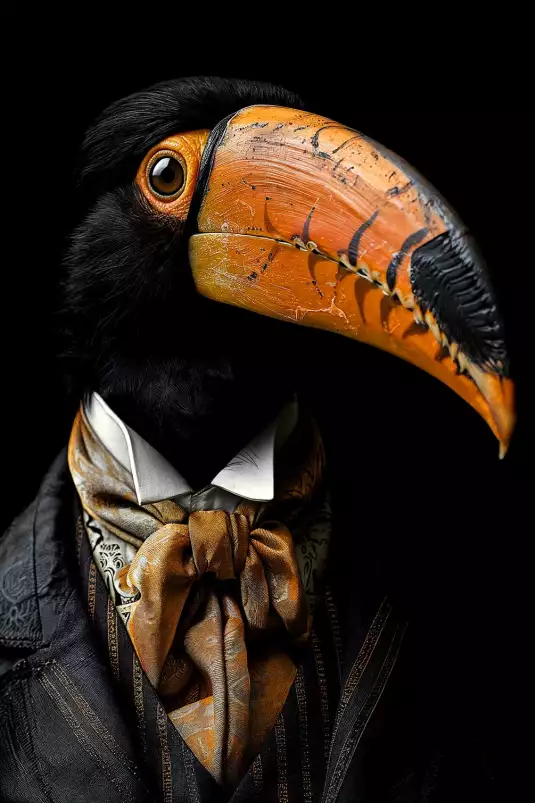 Toucan wild suits - tableau animaux habillés