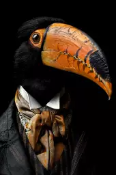 Toucan wild suits - tableau animaux habillés