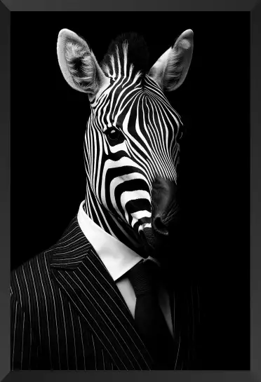 Zebre wild suits - tableau animaux habillés
