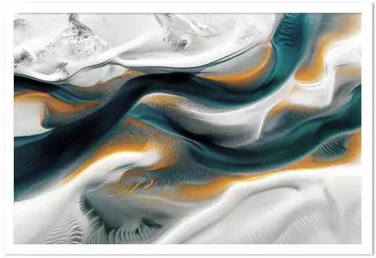 Rivière bleue au Bresil - tableau contemporain moderne