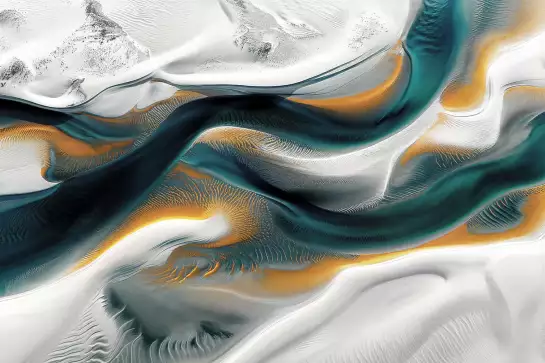 Rivière bleue au Bresil - tableau contemporain moderne