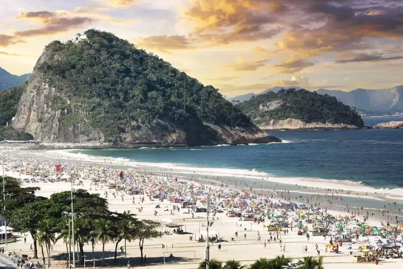 Plage de Copacobana - affiche bord de mer