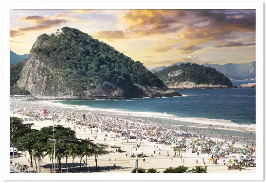 Plage de Copacobana - affiche bord de mer