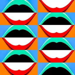 Kiss - affiche art geometrique