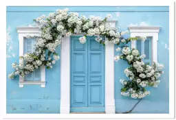 Façade bleue Olinda - affiche architecture