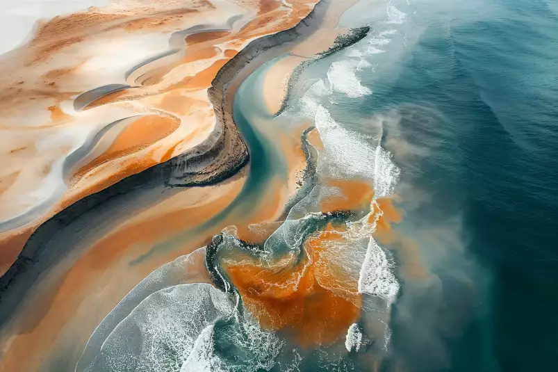 Fleuve Rio Negro Bresil - affiche mer