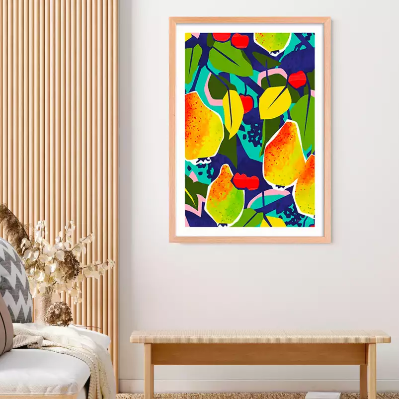 Fruits colorés - poster art abstrait