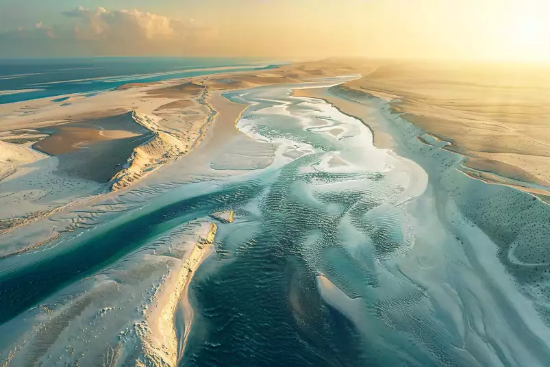 Désert blanc des Lençóis Maranhenses - affiche mer