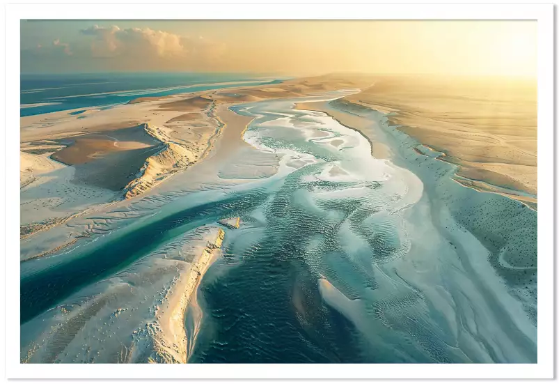 Désert blanc des Lençóis Maranhenses - affiche mer