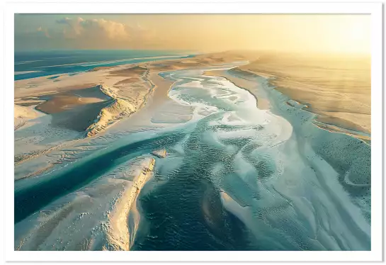 Désert blanc des Lençóis Maranhenses - affiche mer