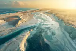 Désert blanc des Lençóis Maranhenses - affiche mer