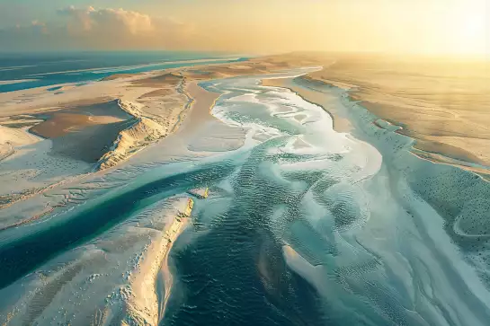 Désert blanc des Lençóis Maranhenses - affiche mer