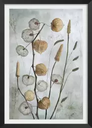 Lanternes - affiche de fleurs