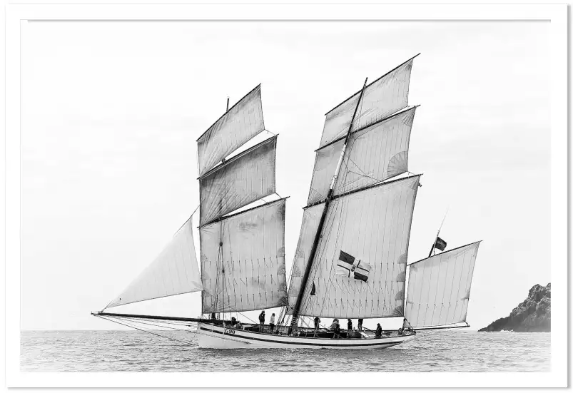 Voilier la Granvillaise - affiche bateau