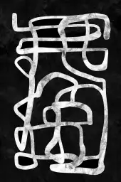 Labyrinth black - art abstrait