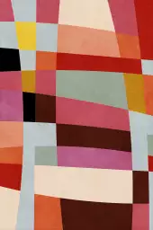 Rectangle Bauhaus coloré - affiche art abstrait