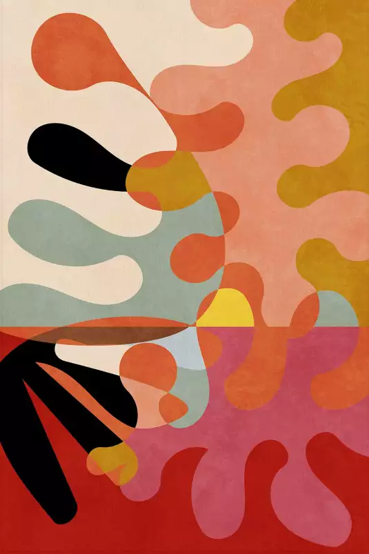 Arabesques abstraites - affiche art abstrait