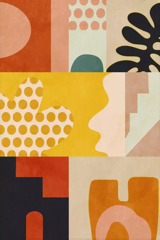 Drôle de joie - affiche art abstrait