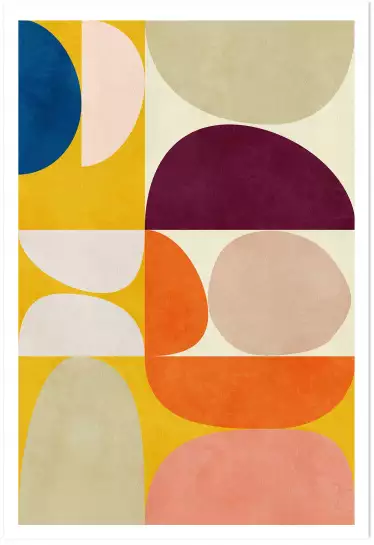 Vivid composition - affiche art abstrait