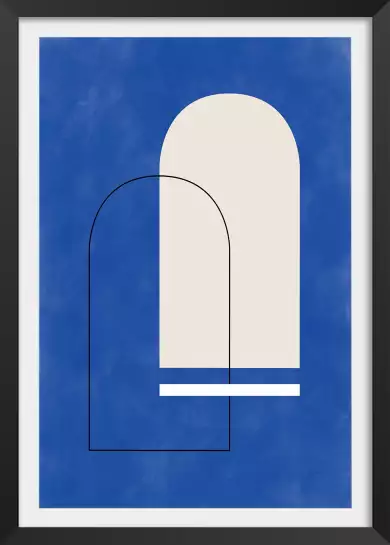Porte indigo - affiche abstrait et géométrie