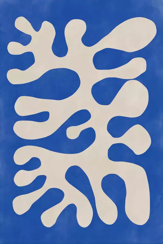 Biomorphe - affiche art abstrait
