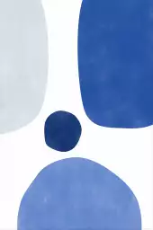 Bleu en variation - affiche art abstrait