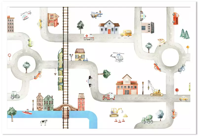 La route du jeu - affiche pour enfant