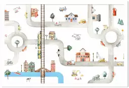 La route du jeu - affiche pour enfant