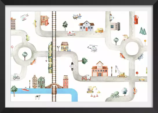 La route du jeu - affiche pour enfant