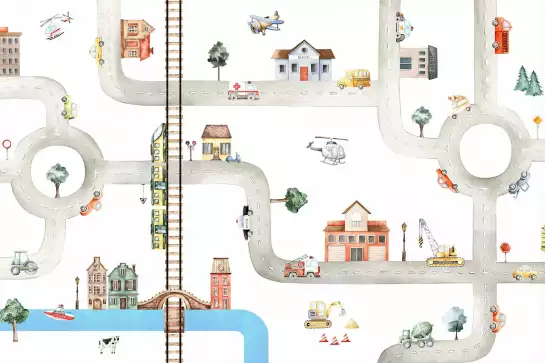 La route du jeu - affiche pour enfant