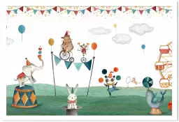 Circus mimi - affiche animaux chambre bebe Circus mimi - affiche animaux chambre bebe