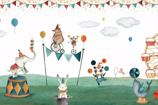 Circus mimi - affiche animaux chambre bebe