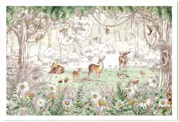 Le printemps de la forêt - affiche chambre enfant